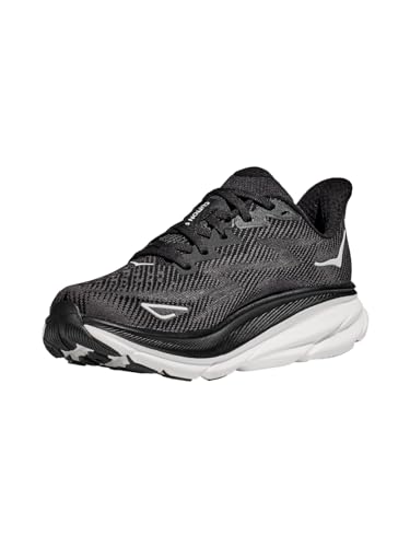 HOKA ONE ONE Clifton 9 Womens Shoes Size 8, Color: Black/White - alternate view 4