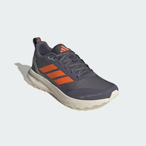 Adidas Men's Run Falcon 5 Trail, Aurora Onix/Pure Orange/Black, 10.5