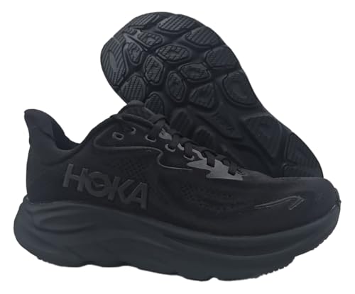 HOKA Clifton 10 Womens Shoes Size 8, Color: Black/Black - alternate view 2