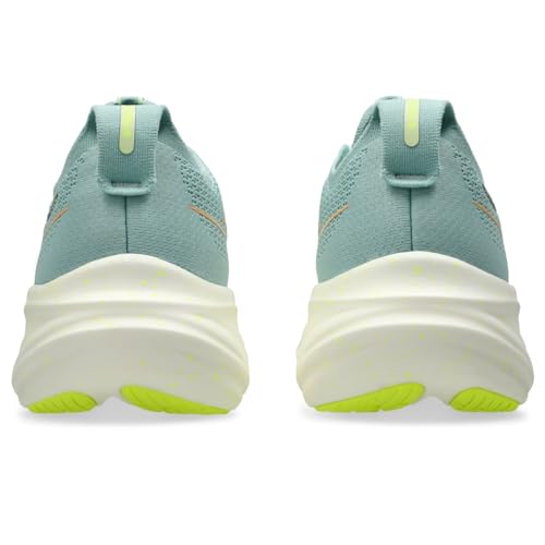 ASICS Women's Gel-Nimbus 26 Running Shoes, 11, Light Celadon/Safety Yellow