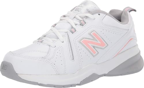 Women's New Balance 608 v5 Training Shoes in White/Pink product image