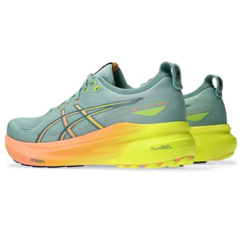 ASICS Men's Gel-Kayano 31 Running Shoes, 10, Light Celadon/Safety Yellow - alternate view 4