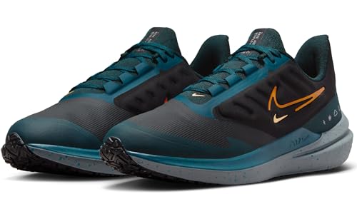 Nike Air Winflo Shield Lowman, Black Safety Orange Geode Teal, 9 US