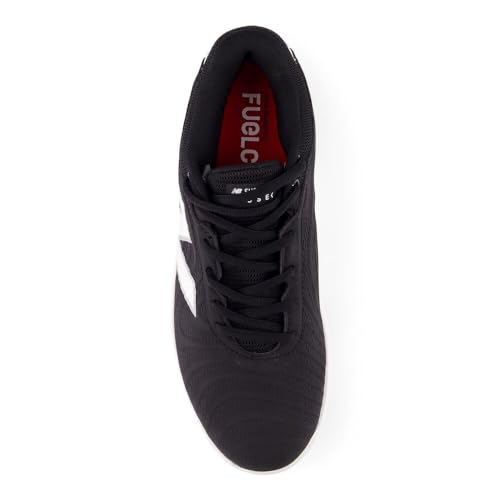 New Balance Women's FuelCell Fuse V4 Molded Softball Shoe, Black/Optic White, 9 M