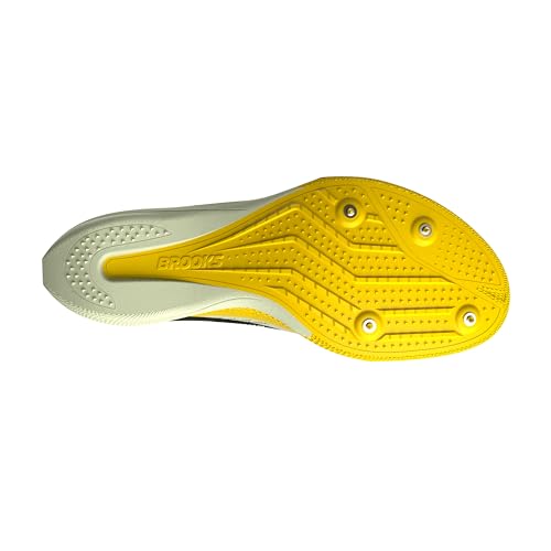 Brooks Hyperion Elite LD Unisex 4-Pin Track Spike Racing Unisex Shoe - Luminary/Cyber Yellow/Black - 11.5 Medium