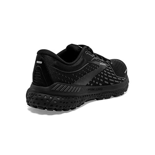 Brooks Women's Adrenaline GTS 21 Supportive Running Shoe - Black/Black/Ebony - 10.5 Medium