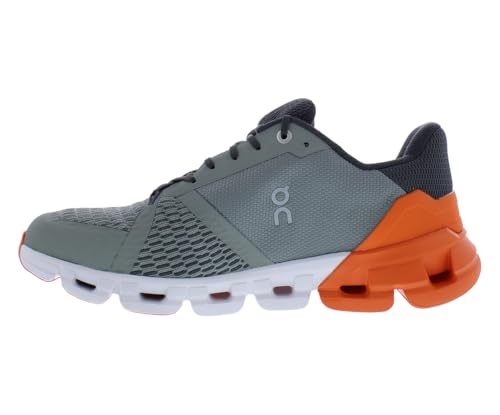 On Cloudflyer Mens Shoes Size 11.5, Color: Grey/Orange/Grey