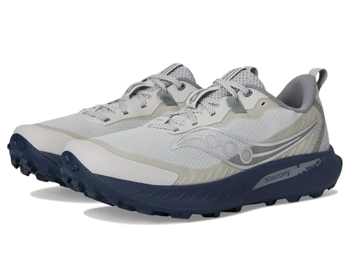 Saucony Men's Peregrine 15 Sneaker, Artic/Navy, 10.5