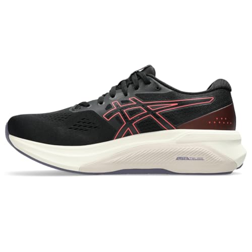 ASICS Women's GT-4000 4 Running Shoes, 8, Black/Coral Reef