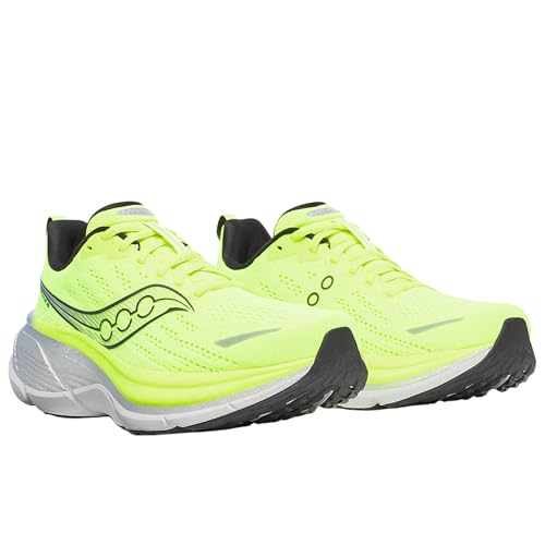 Saucony Men's Hurricane 25 Sneaker, Citron/Black, 10.5