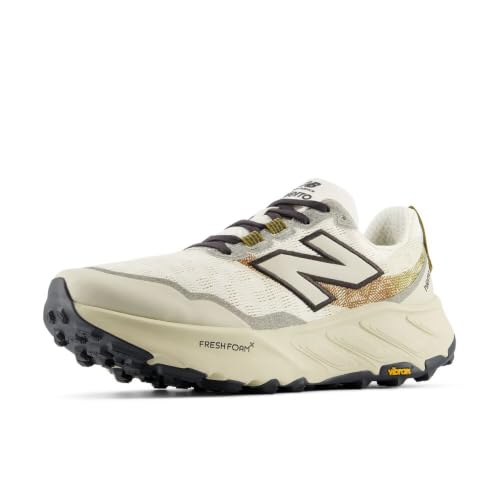 New Balance Men's Fresh Foam X Hierro v9 Trail Running Shoe, Angora/Basil Oil, 12