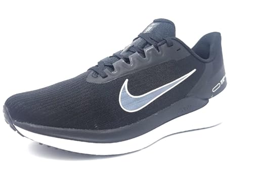 Nike Air Winflo 9, Men's Sneaker, Black White Dk Smoke Grey, 11 US