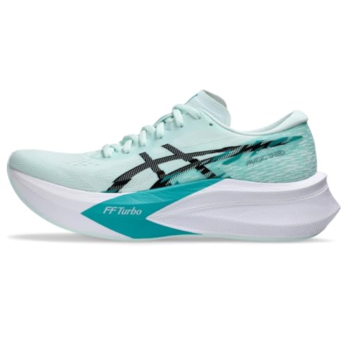 ASICS Women's Magic Speed 4 Running Shoes, 9, Soothing SEA/Black