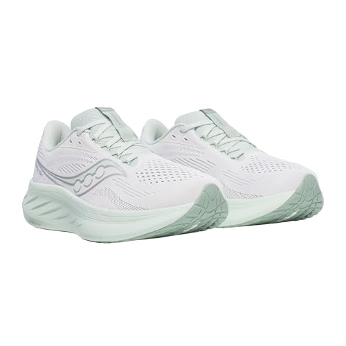 Saucony Women's Ride 18 Sneaker, Fog/Mist, 9.5