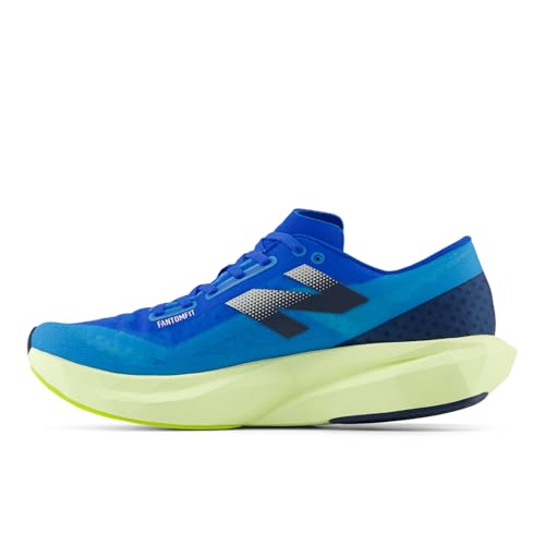 New Balance Men's FuelCell Rebel V4 Running Shoe, Spice Blue/Limelight/Blue Oasis, 14 M