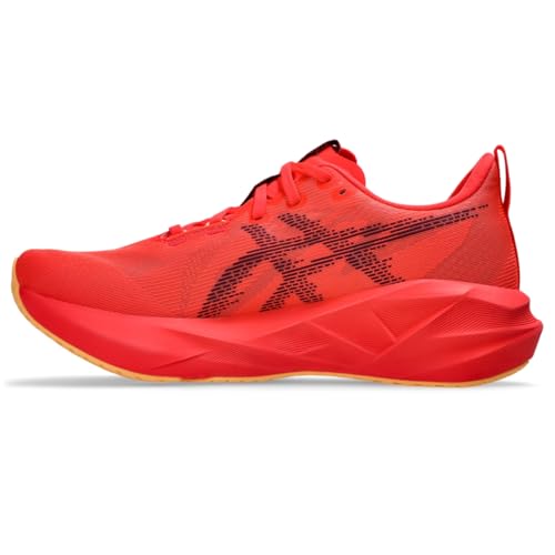 ASICS Men's NOVABLAST 5 Running Shoe, 15, Flash RED/EDO Purple
