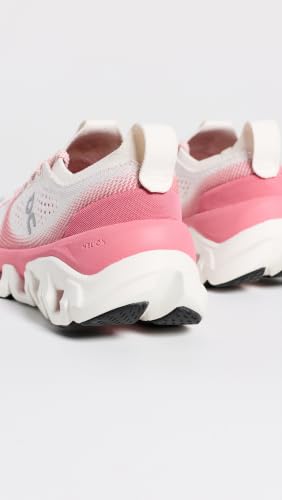 On Women's Cloud X Tempo Sneakers, Ivory/Camellia, 5.5 Medium US