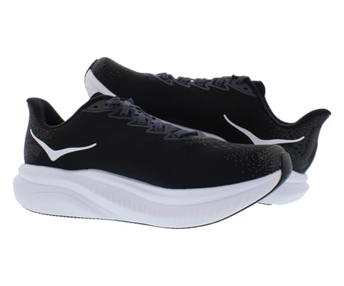 HOKA ONE ONE Mach 6 Wide Mens Shoes Size 12, Color: Black/White
