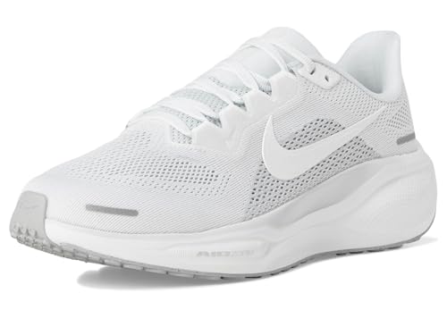 Nike Women's Pegasus 41 White/White/Pure Platinum/Metallic Silver 10 Medium