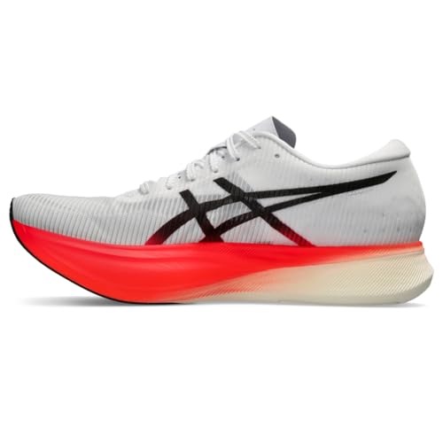 ASICS Unisex METASPEED Edge+ Running Shoes, 5M / 6.5W, White/Black