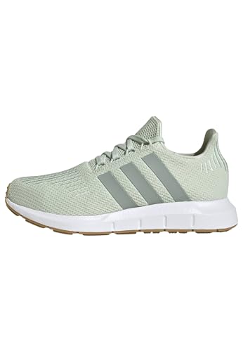 adidas Women's Swift Run 1.0, Linen Green/White, 9.5