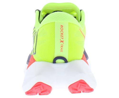 Hoka Men's Rocket X Trail Sneaker, Neon Yuzu/Neon Flame, 8.5 - alternate view 4