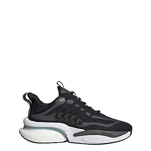 adidas Men's AlphaBoost V1 Running Shoe, Black/Magic Grey/Grey, 11.5
