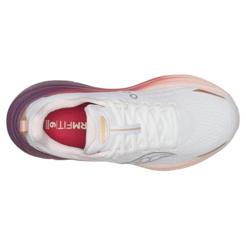 Saucony Women's Hurricane 25 Sneaker, White/Cameo, 9