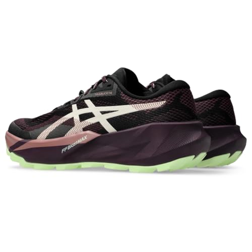 ASICS Women's Trabuco 14 Running Shoes, 10, Black/Dark Aubergine