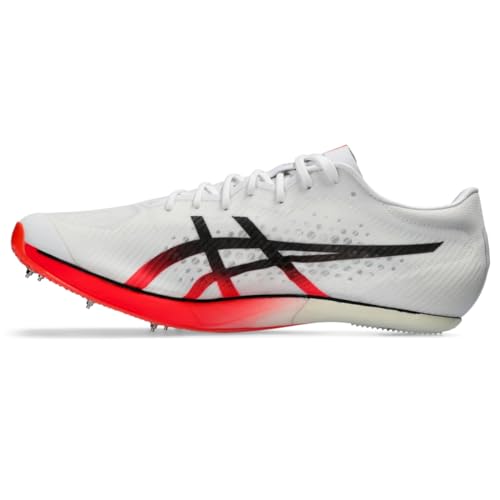 ASICS Unisex METASPEED SP Track & Field Shoe, 10.5M / 12W, White/Black