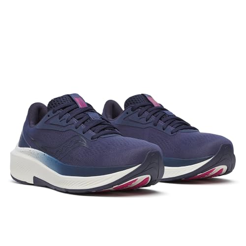 Saucony Women's Echelon 10 Sneaker, Navy/Quartz, 7