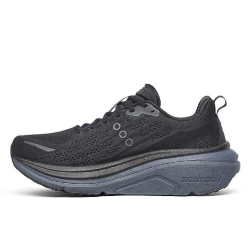 Saucony Men's Hurricane 25 Sneaker, Black/Shadow, 15