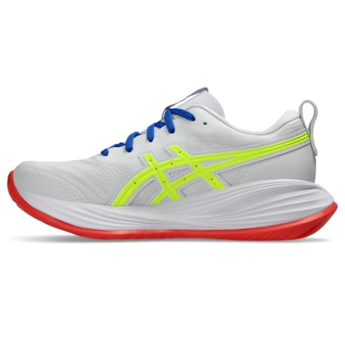 ASICS Women's Gel-Cumulus 27 ATC Running Shoes, 5, White/Safety Yellow