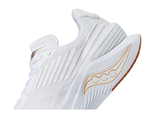 Saucony Women's Endorphin Shift 3 Running Shoe, White/Gum, 9 Medium