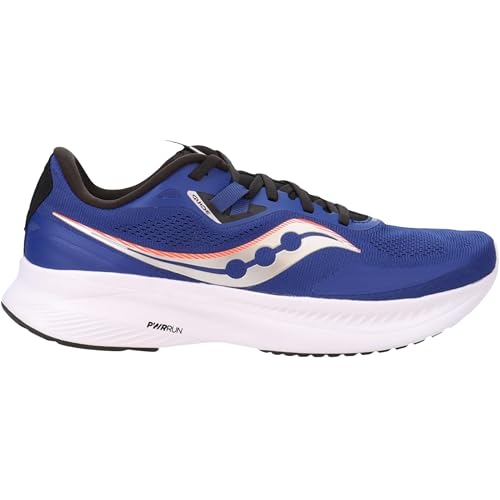 Saucony Men's Guide 15 Sneaker, Sapphire/Black, 12