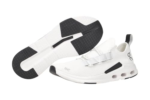 On Women's Cloudeasy Sneakers, Undyed-White | Black, 10.5 Medium US