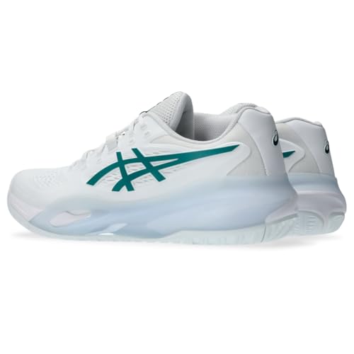 ASICS Men's Gel-Resolution X Tennis Shoes, 8.5, White/Pitch Green