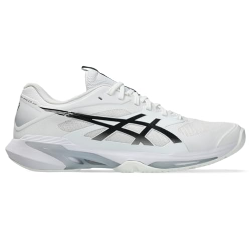 ASICS Men's Solution Speed FlyteFoam 4 Tennis Shoes, 15, White/Black