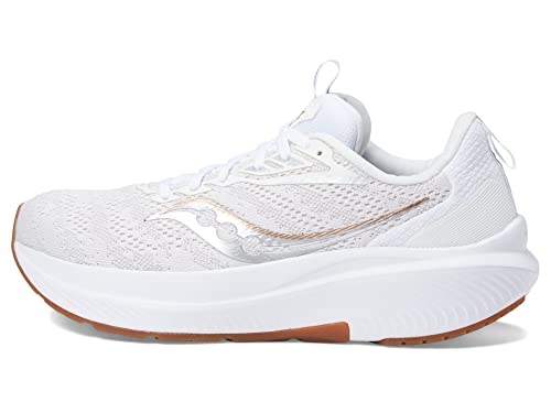 Saucony mens Echelon 9 Running Shoe, White/Gum, 7.5 US
