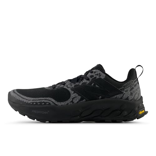 New Balance Men's Fresh Foam X Hierro V8 Gore-Tex Trail Running Shoe, Black/Phantom/Magnet, 10 M