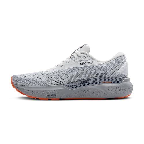 Brooks Men’s Adrenaline GTS 24 Supportive Running Shoe - White/Peacoat/Alloy - 11.5 Medium