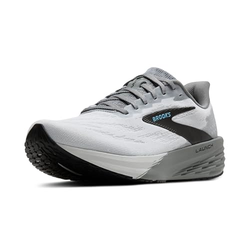 Brooks Men’s Launch 11 Neutral Running Shoe - Oyster/Primer Gray/Blue - 11.5 Medium