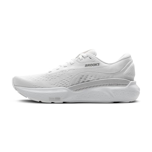 Brooks Women’s Adrenaline GTS 24 Supportive Running Shoe - White/Oyster/Alloy - 11.5 Wide - alternate view 5