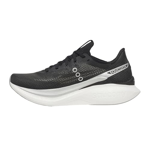 Saucony Men's Endorphin Pro 5 Sneaker, Black/Silver, 9.5