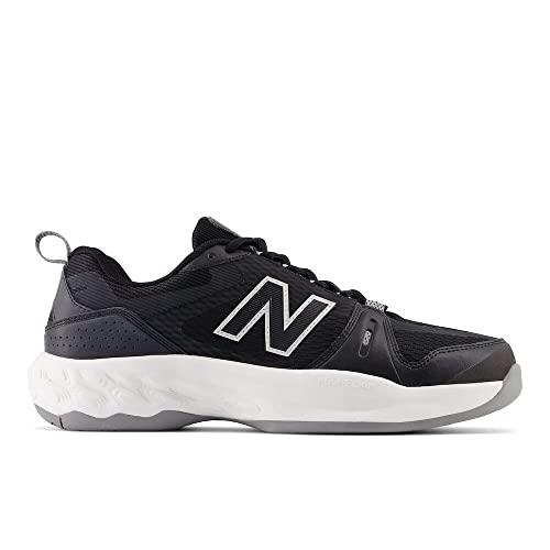 New Balance Men's Fresh Foam X 1007 V1 Tennis Shoe, Black/Grey, 9 XW