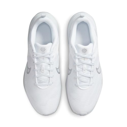 Nike Men's Downshifter 12 Trainers, White Metallic Silver Pure Platinum, 40.5 EU