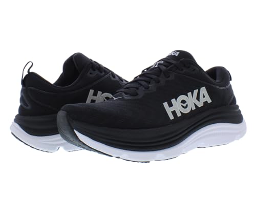 HOKA ONE ONE Gaviota 5 Mens Shoes Size 8, Color: Black/White - alternate view 2