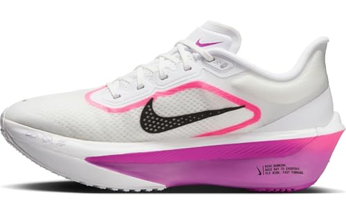 Nike Women's Zoom Fly 6 Competition Running Shoes, White Black Vivid Grape Hyper Pink, 9
