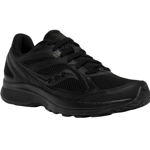 Saucony Men's Cohesion 14 Sneaker, Black/Black, 14