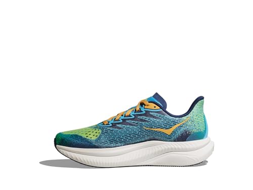 Hoka, Unisex, Mach 6 (Big Kid), Lettuce/Bellwether Blue, 5.5 Big Kid, M